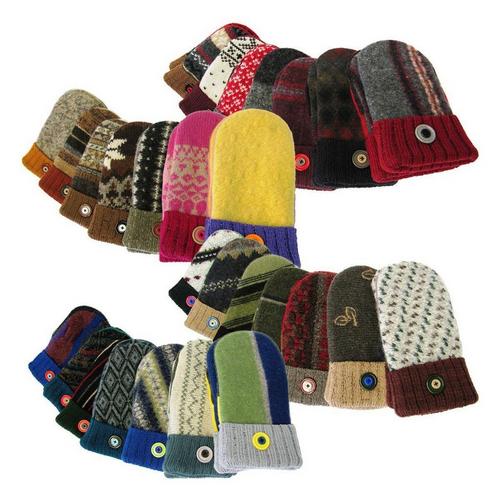 Women's Northland Woolens Twice Baked Stripes Mittens - Primary Image