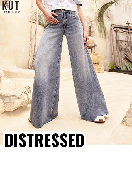 Shop women distressed jeans
