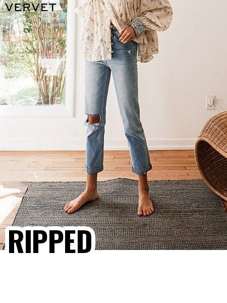 Shop womens ripped jeans