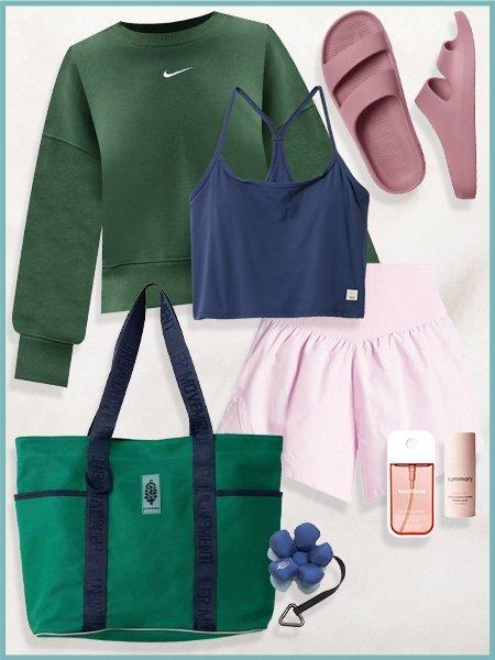 Collage of workout outfits #2