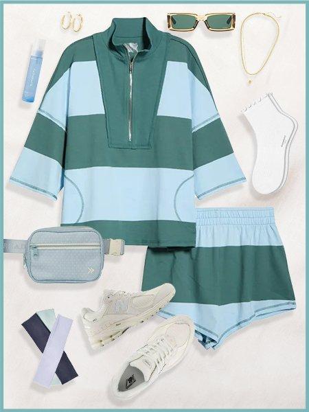 Collage of workout outfits #3