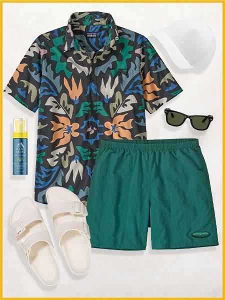 Collage of poolside outfits #1