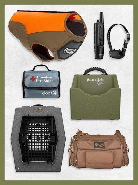 Collage of Upland Bird Dog Gear
