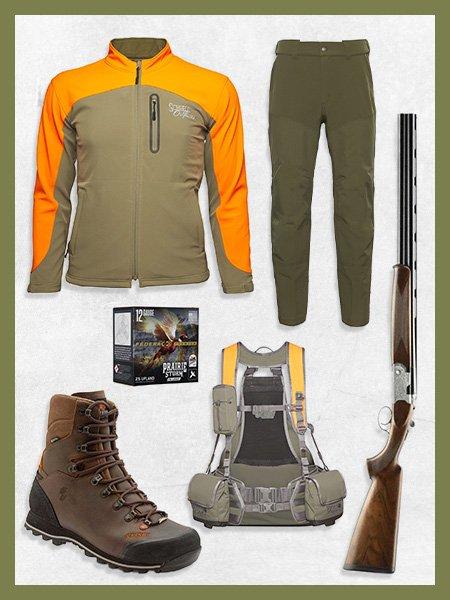 Collage of Upland Gear