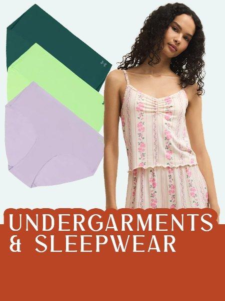 SHop womens undergarments & sleepwear