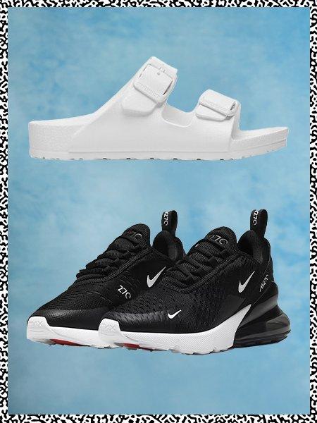 White birks and nike airmaxs