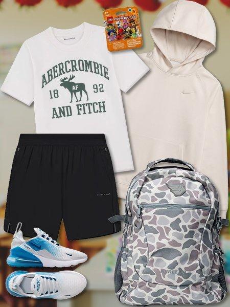 Collage of Kids Back To School outfits #2