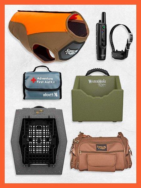 Collage of Upland Bird Dog Gear