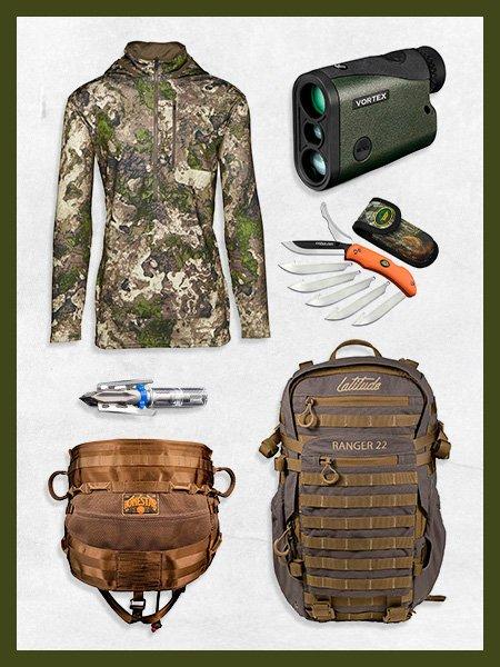 Collage of Whitetail Early Archery Gear