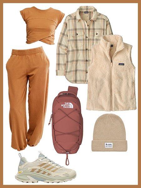 Collage of Fall Outdoor Adventure outfits #1
