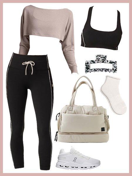 Collage of workout outfits #2