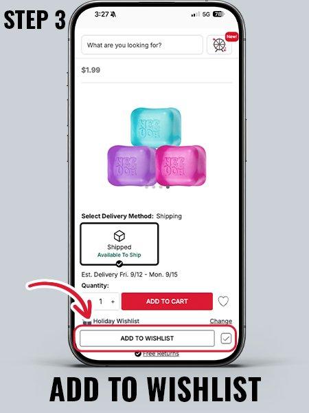 Step 3: Add to wishlist