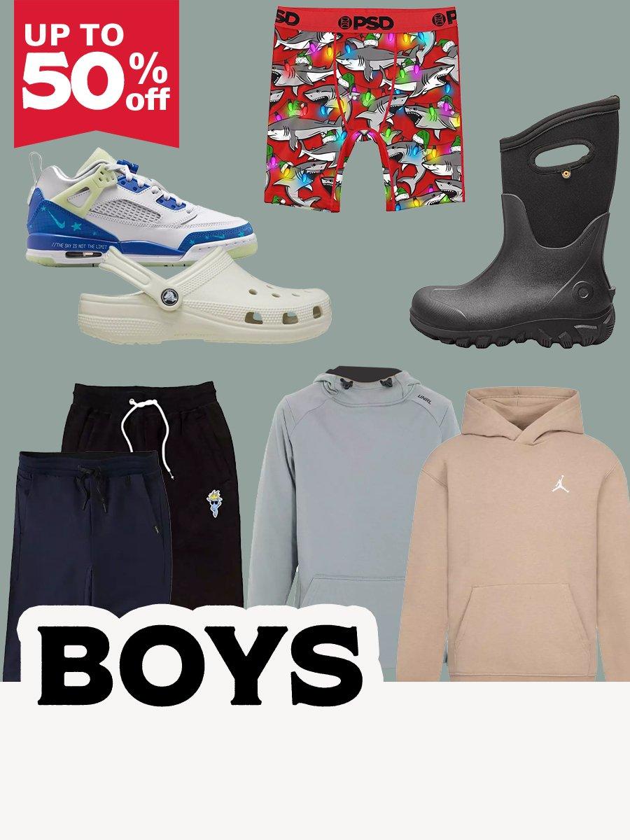 Up to 50% Off Boys Clothing and Shoes
