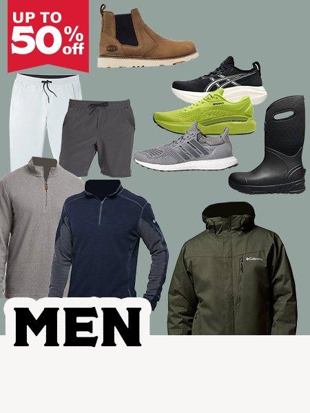 Up to 50% Off Mens clothing and shoes