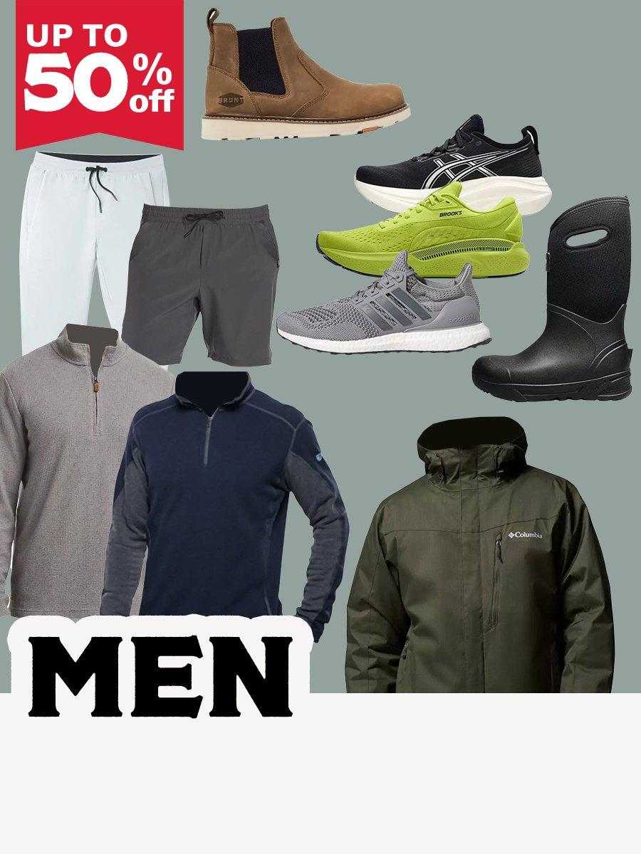 Up to 50% Off Mens clothing and shoes