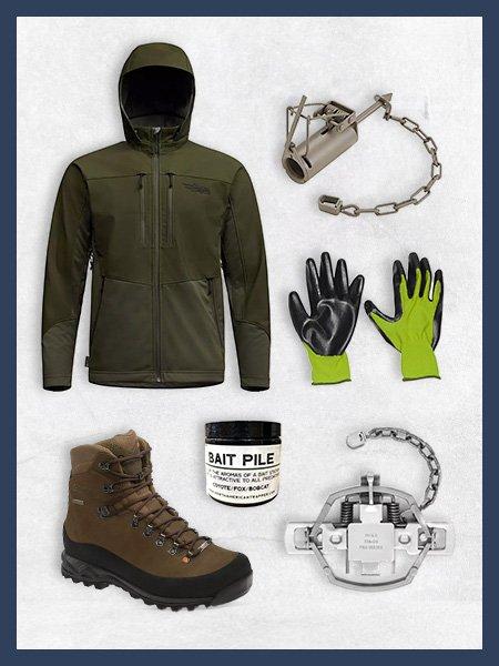 Collage of Dry Land Trapping Gear