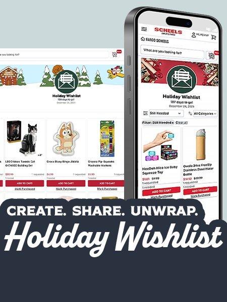 Create share unwrap holiday wishlist