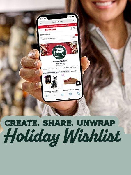 Create share unwrap holiday wishlist