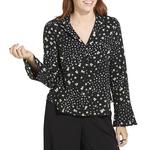 Women's VERO MODA Alea Bea Long Sleeve V-Neck Blouse - Thumbnail 1 of 3