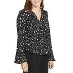 Women's VERO MODA Alea Bea Long Sleeve V-Neck Blouse - Thumbnail 2 of 3