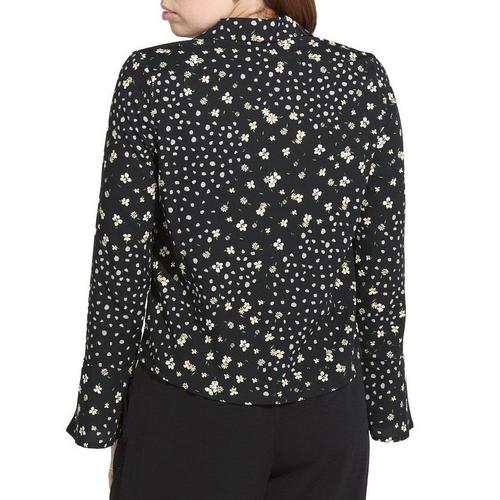 Women's VERO MODA Alea Bea Long Sleeve V-Neck Blouse - Primary Image