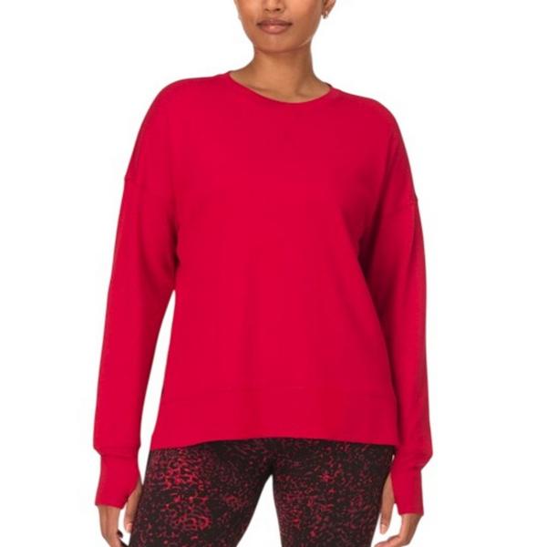 Women's Sweaty Betty After Class Longline Crewneck Sweatshirt 2XLarge Pepper Red
