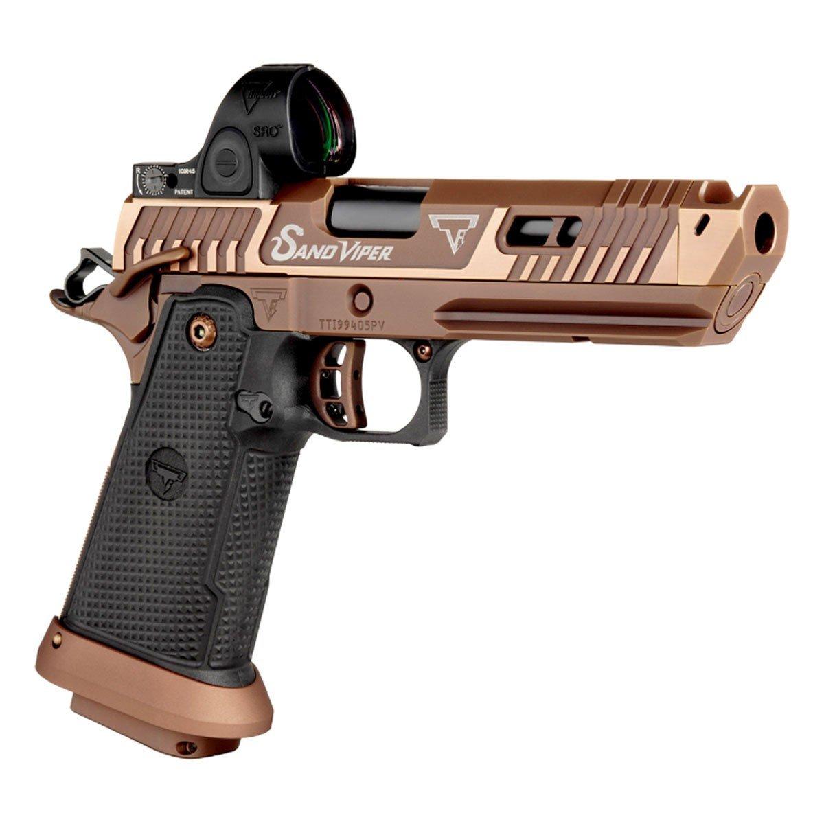 Taran Tactical Innovations TTI Sand Viper With Trijicon SRO Red Dot 9mm Pistol - Taran Tactical Innovations