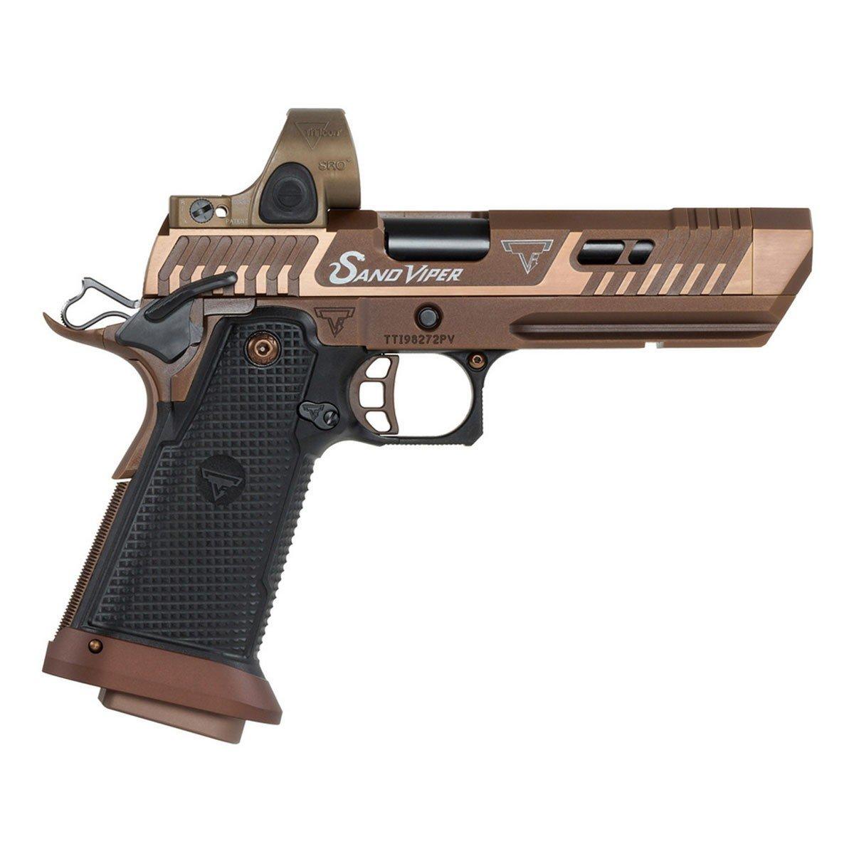 Taran Tactical Innovations TTI Sand Viper Solid With Trijicon SRO Red Dot 9mm Pistol - Taran Tactical Innovations