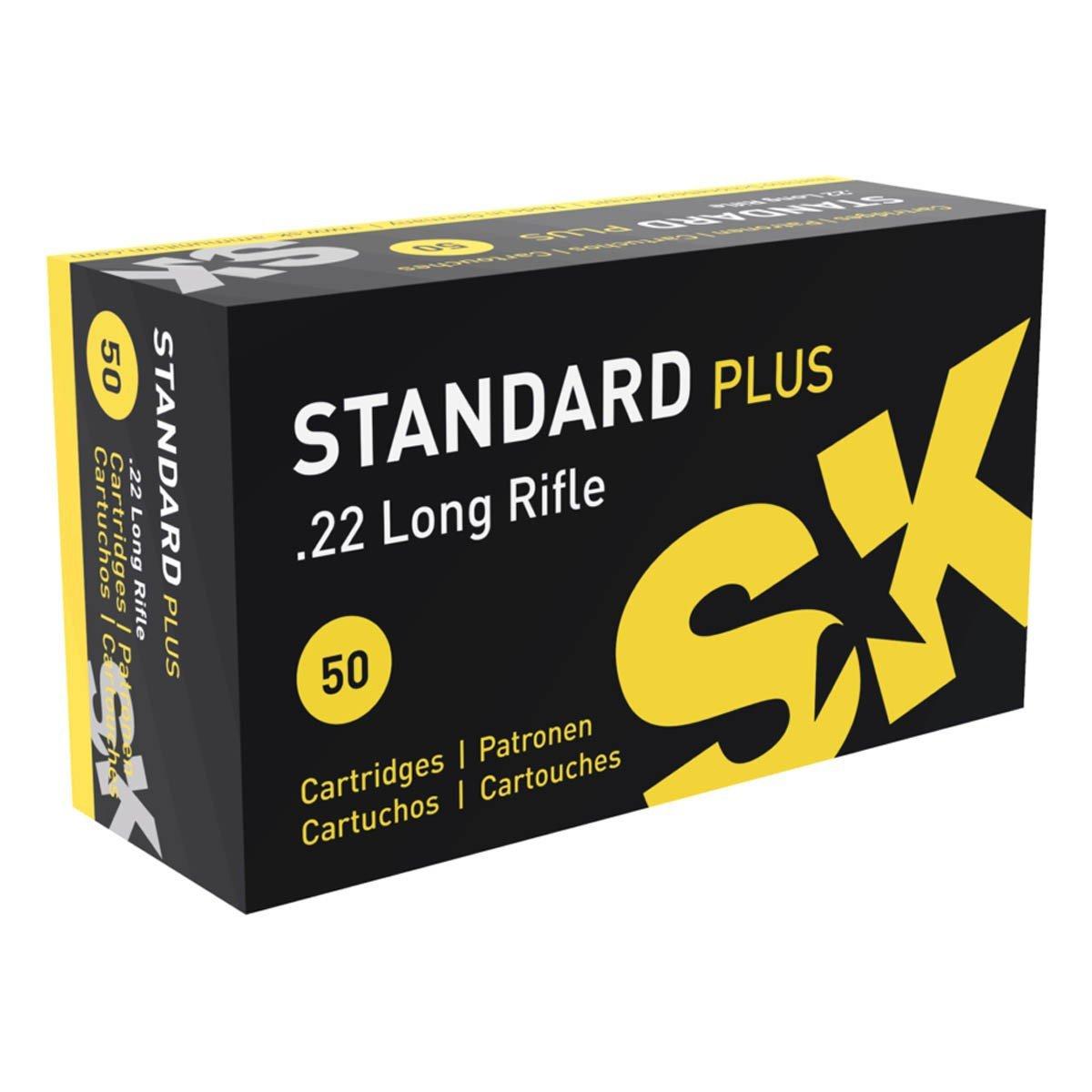 SK Standard Plus .Rimfire Training 22 Long Rifle Rimfire Ammunition 50 Round Box - SK