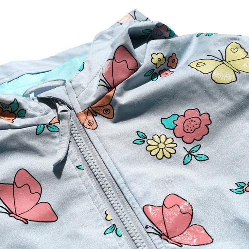 Toddler HOLLY & BEAU Flower Color Changing Hooded Rain Jacket - Primary Image