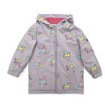 Toddler HOLLY & BEAU Unicorn Color Changing Hooded Rain Jacket - Thumbnail 4 of 6