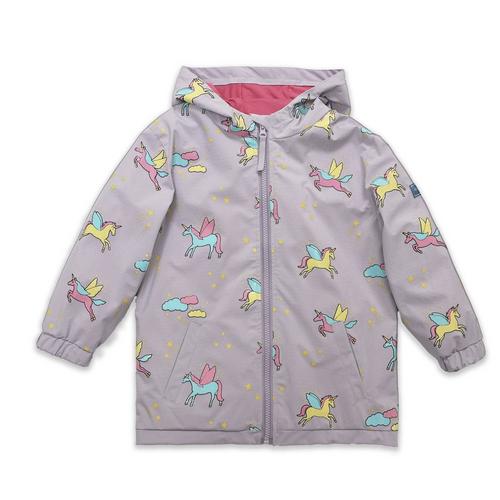 Toddler HOLLY & BEAU Unicorn Color Changing Hooded Rain Jacket - Primary Image