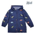 Toddler HOLLY & BEAU Dinosaur Color Changing Hooded Rain Jacket - Thumbnail 5 of 6