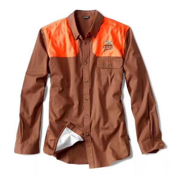 ORVIS Men's  Quail Forever Midweight Shooting Long Sleeve Button Up Shirt