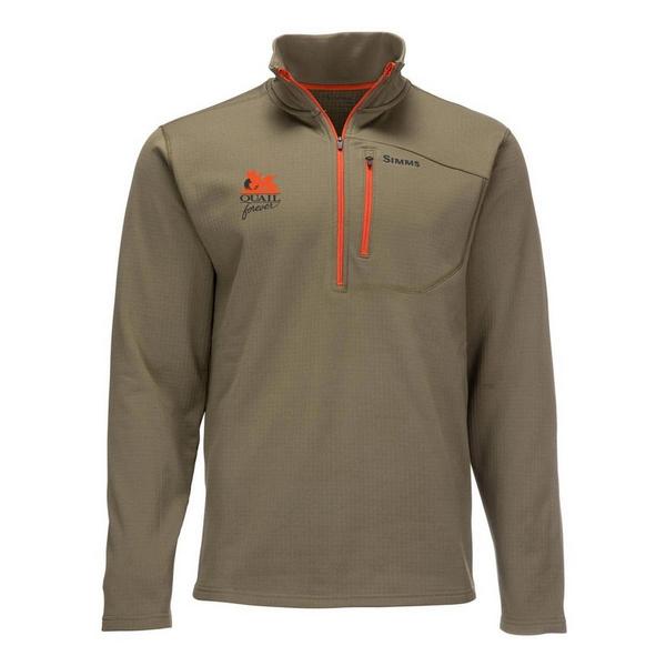 SIMMS Men's  Quail Forever Thermal Long Sleeve 1/4 Zip