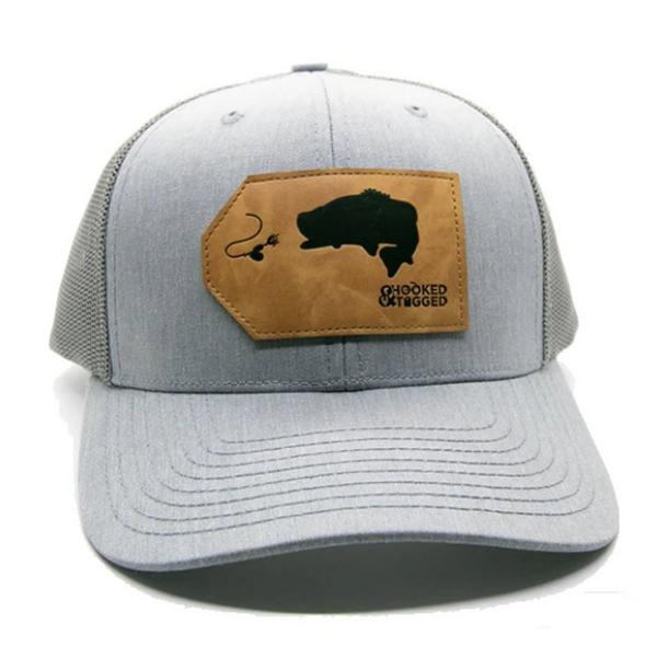 HOOKED AND TAGGED Men's  Largemouth Bass Patch Adjustable Hat
