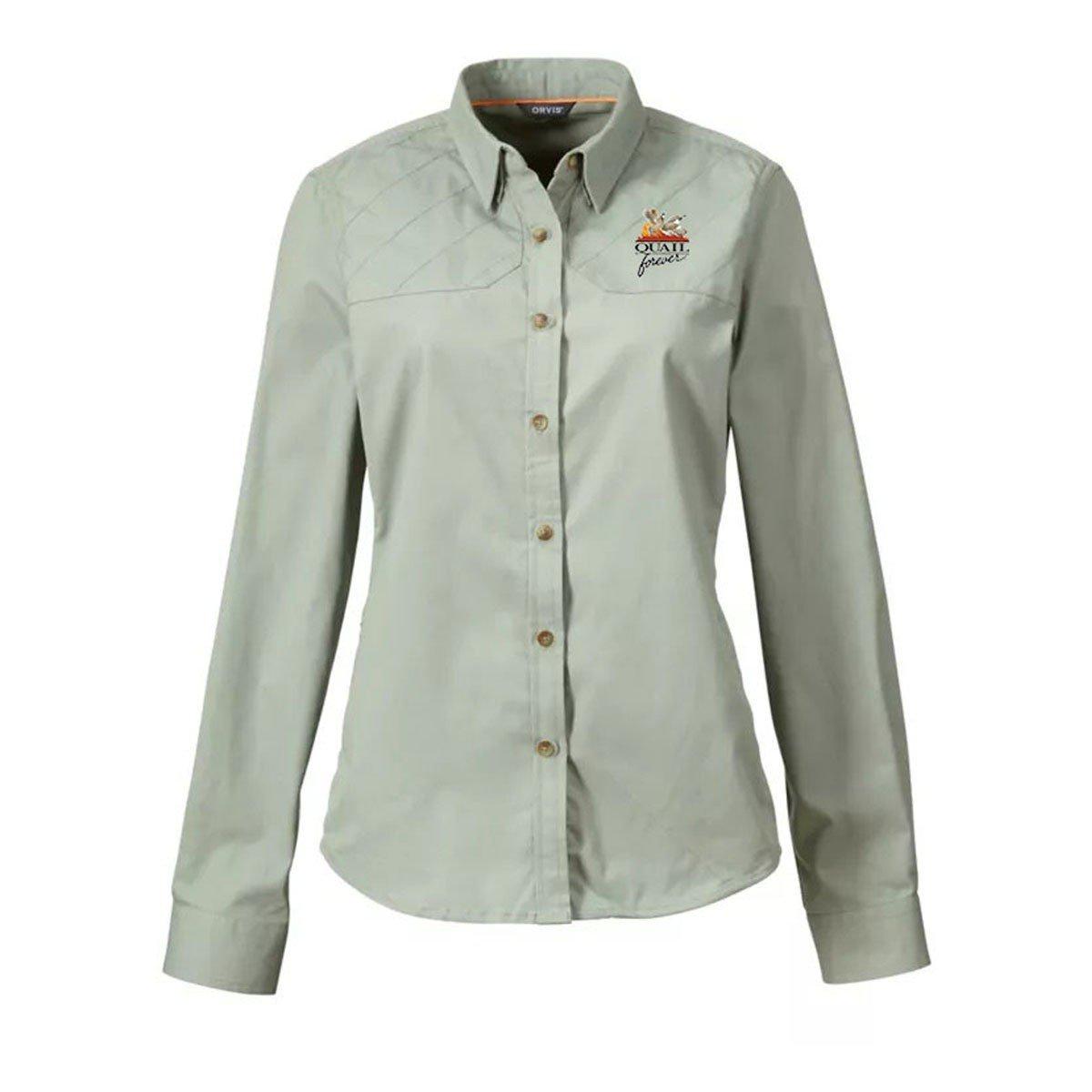 Orvis Women's  Quail Forever Midweight Shooting Long Sleeve Button Up Shirt