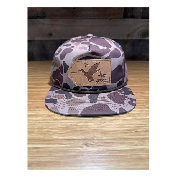 Men's Hooked And Tagged Duck Hunting Adjustable Hat One Size Bark Duck Camo/Brown
