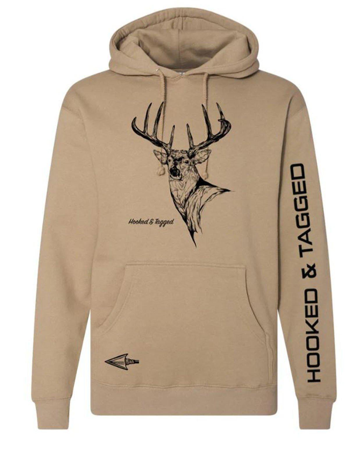 Men's Hooked And Tagged Buck Hoodie - Hooked And Tagged