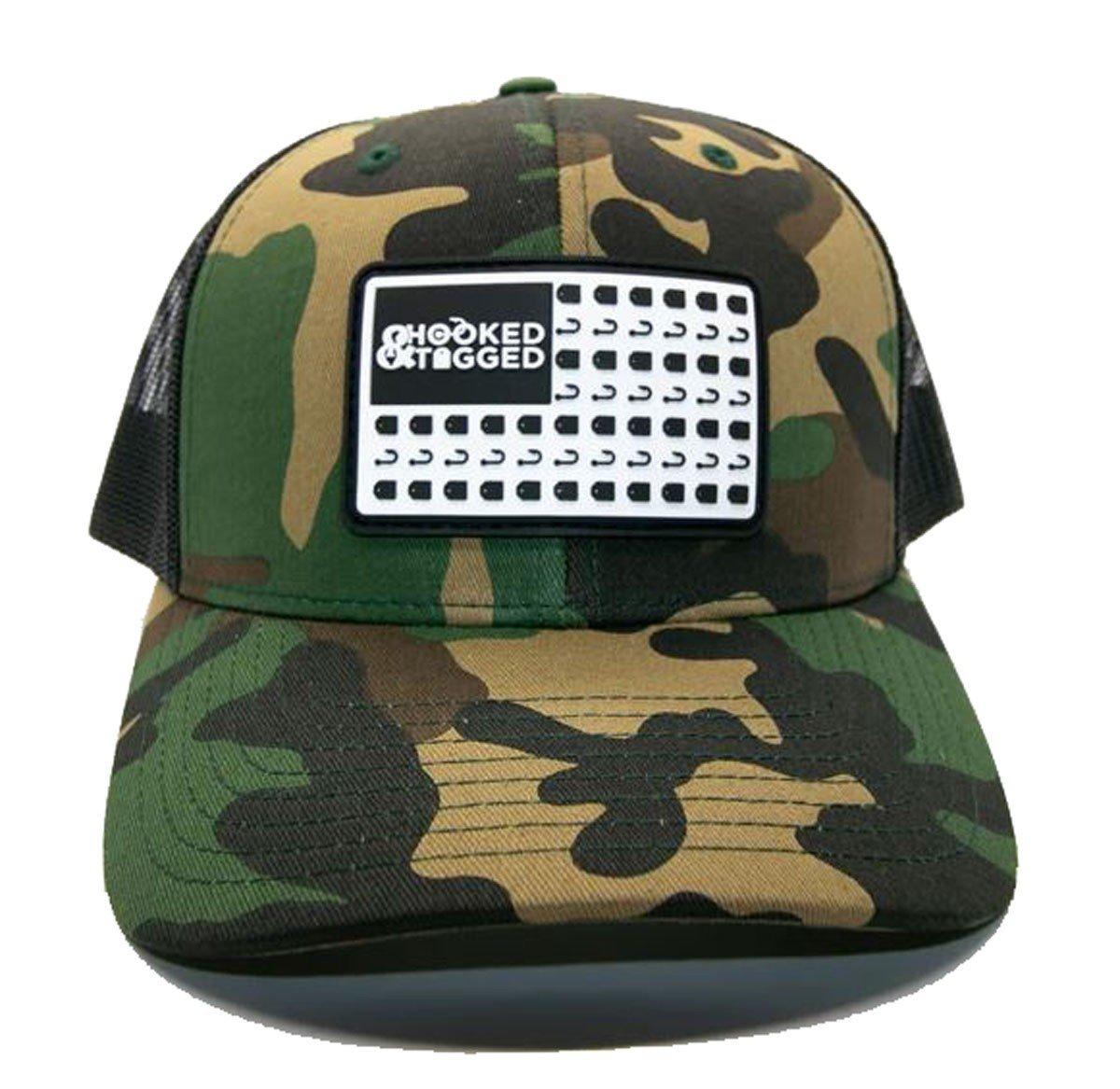 Men's Hooked And Tagged American Flag Patch Adjustable Hat - Hooked And Tagged