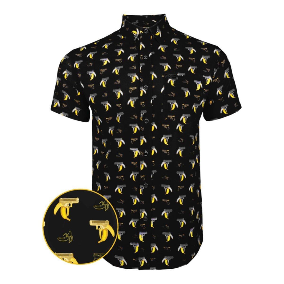 Men's Retro Rifle Organic Button Up Shirt - Retro Rifle