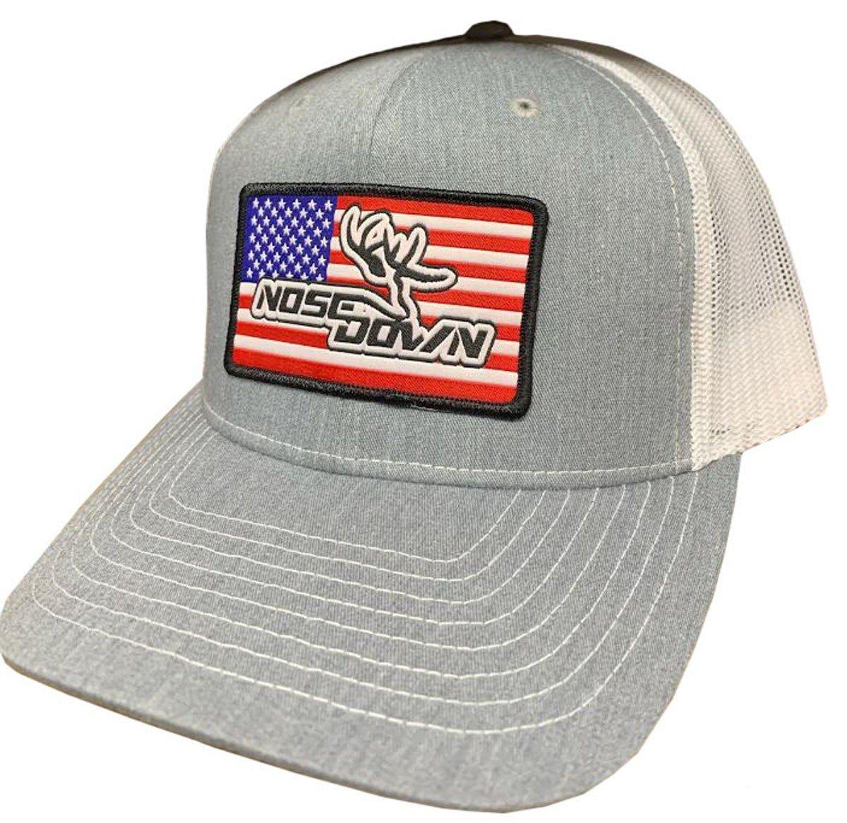 Men's Nose Down Scents American Flag Patch Adjustable Hat - Nose Down Scents