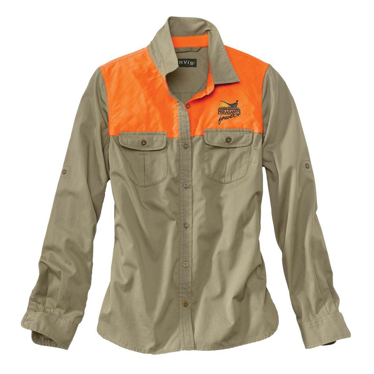 Women's Pheasants Forever Orvis Midwieght Shooting Long Sleeve Button Up Shirt - Pheasants Forever