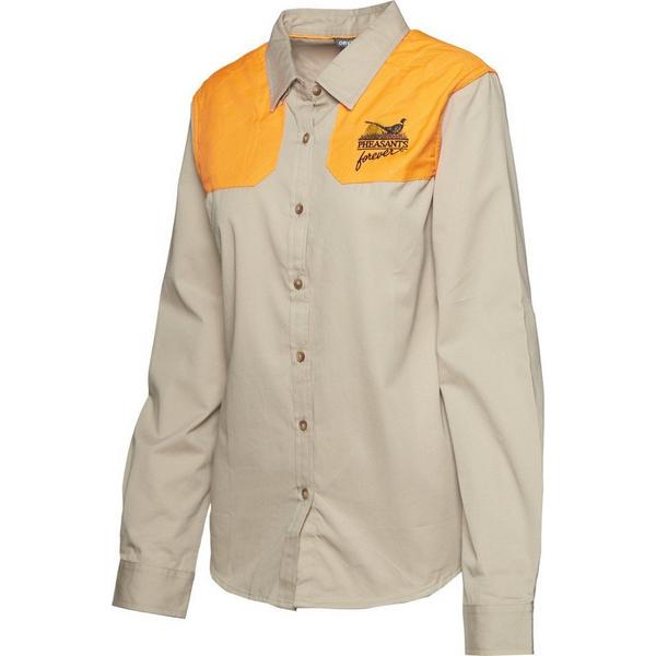 Orvis Women's  Pheasants Forever Midweight Shooting Long Sleeve Button Up Shirt