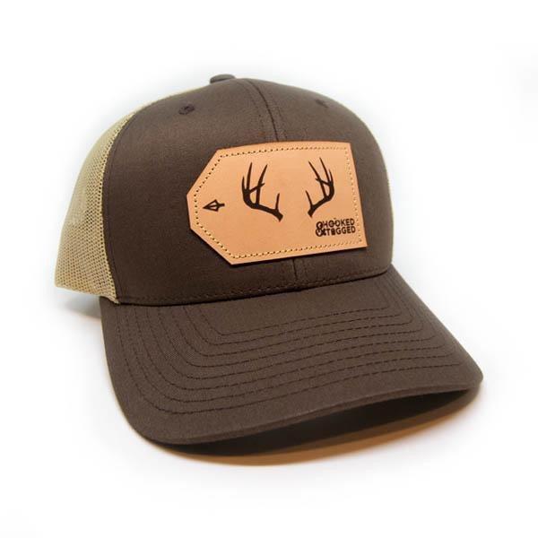 Men's Hooked And Tagged Buck Antler Patch Snapback Hat - Hooked And Tagged