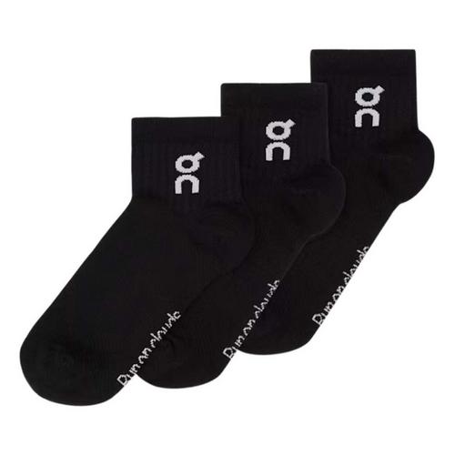 Men's On Logo Mid 3 Pack Ankle Socks