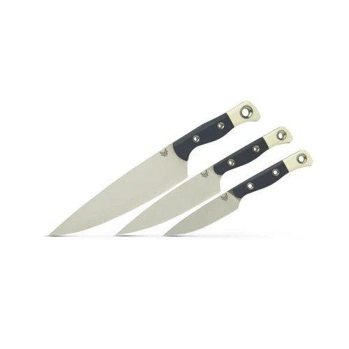 Benchmade Knife Company 3 Piece Blue / White Knife Set Kitchen Knife - Benchmade Knife Company