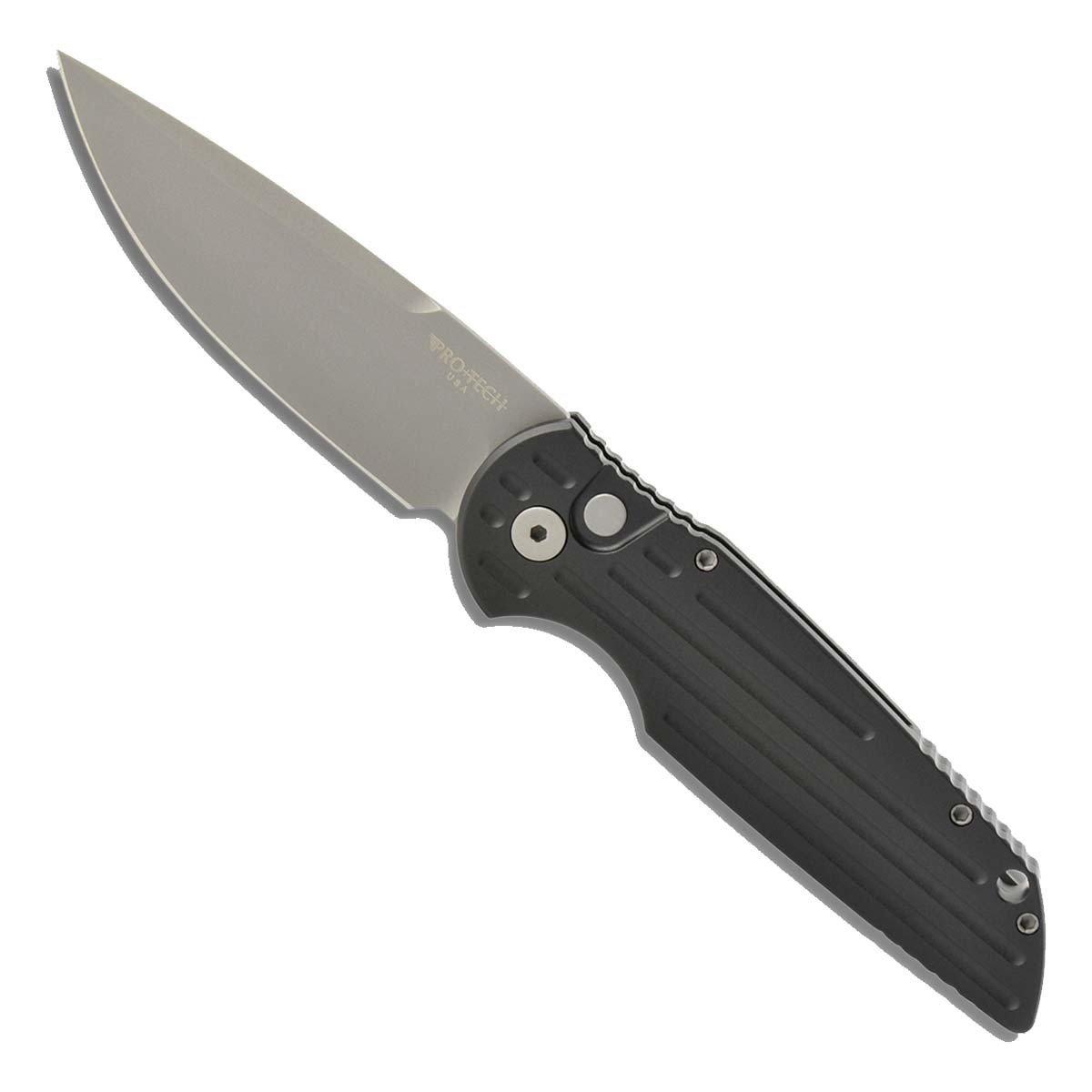 Pro-Tech TR-3 Tactical Response III Stonewash Drop Point Folding Automatic Knife - Pro-Tech