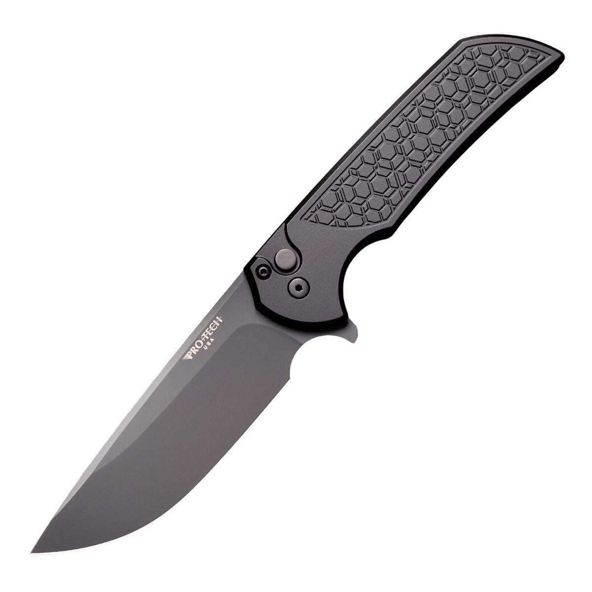 Pro-Tech Mordax Black Gridlock Manual Flipper Pocket Knife - Pro-Tech