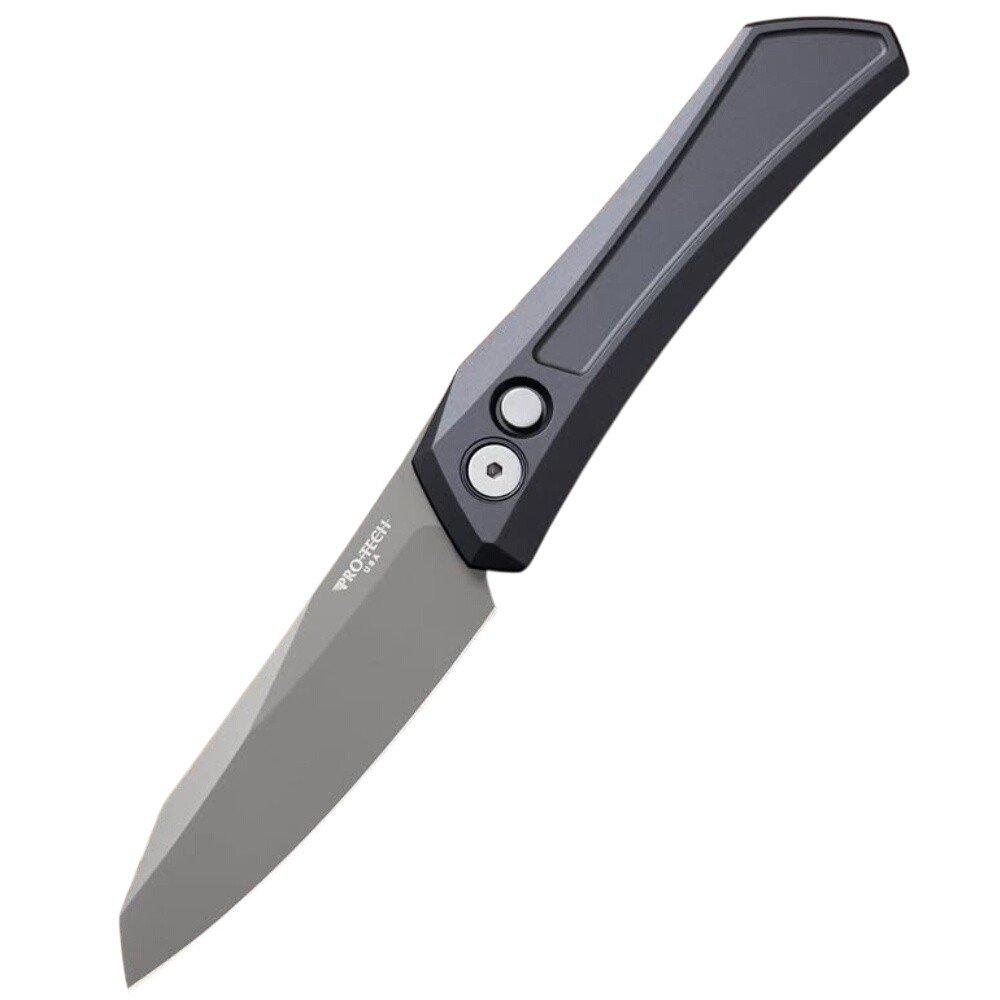Pro-Tech DS121 Oligarch Gray DLC Sheepsfoot Folding Automatic Knife - Pro-Tech